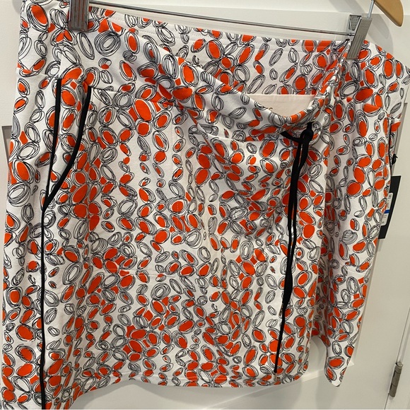 Skort Jones New York White, Orange and Black with Black Piping w Pockets BNWT - Picture 5 of 6